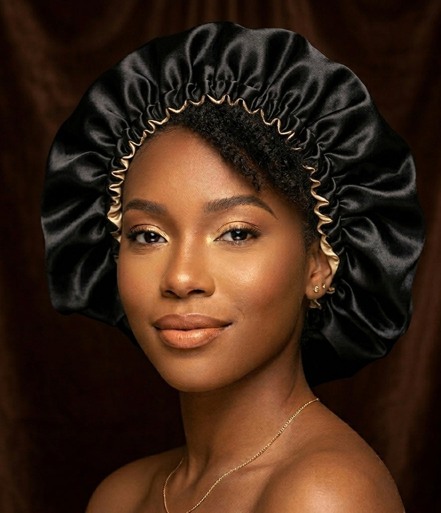 Reversible Dual-Layer Satin Bonnet