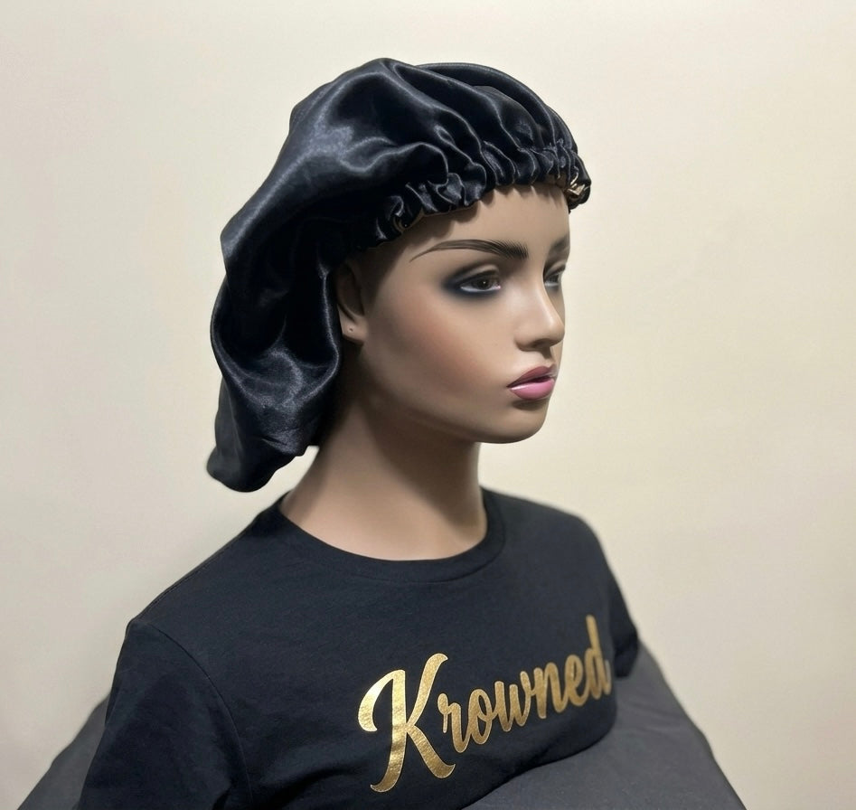 Reversible Dual-Layer Satin Bonnet