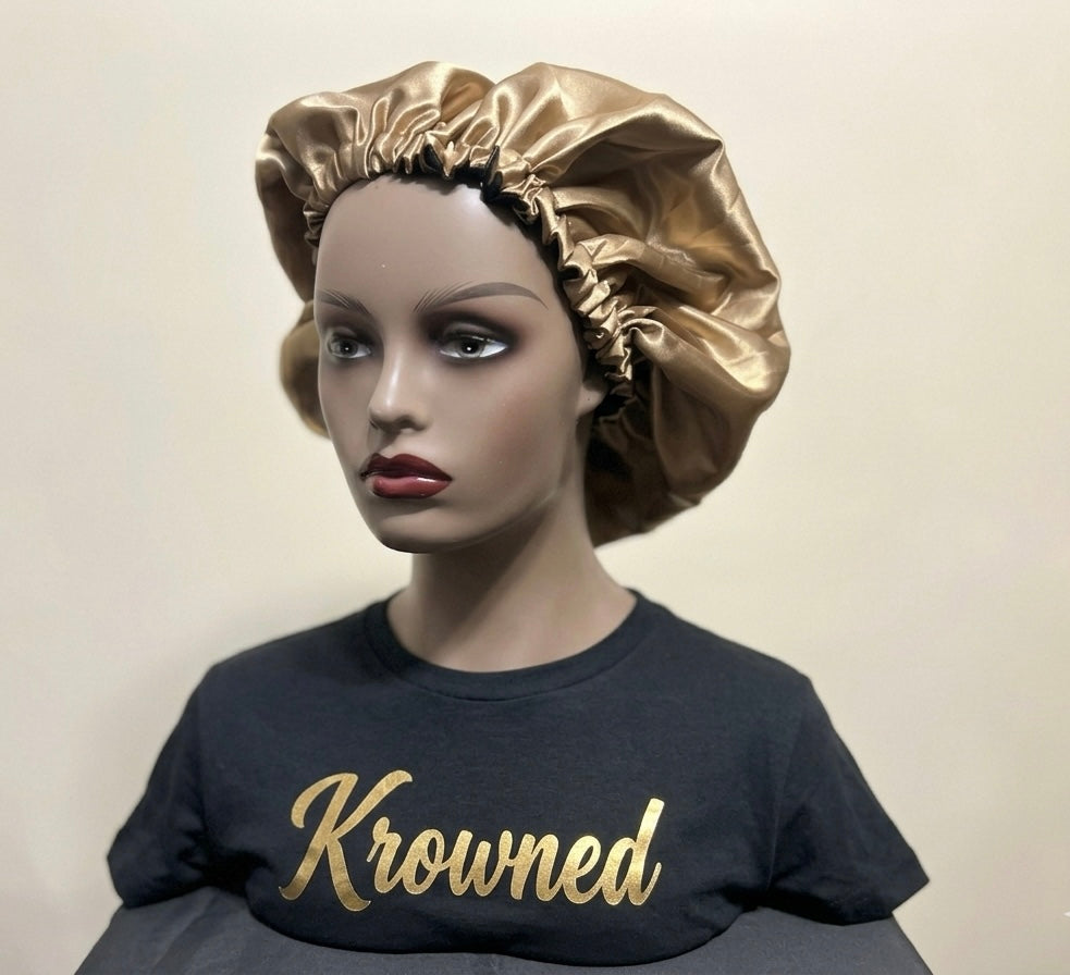 Reversible Dual-Layer Satin Bonnet